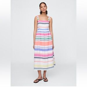 GAP Multicolor Striped Midi Dress small nwt